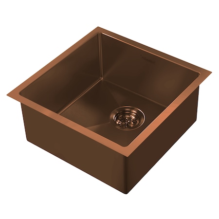 Noah Plus 16 Gauge Sgl Bowl Linen Textured Dual-Mount Sink Set,Copper